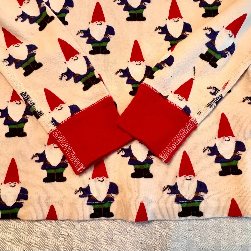 Hanna Andersson Gnome Organic Cotton Pajama Top Size 6‎ Red White